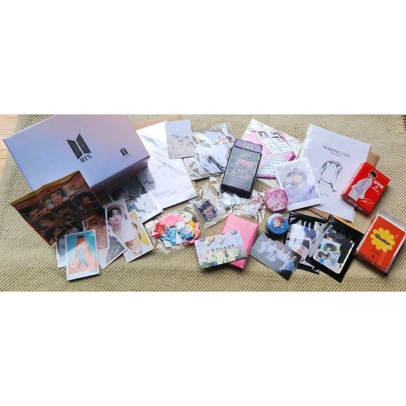 BTS Army Fan Club K pop Cards Keychains Box Collection Merchandise Stickers Etc - Picture 1 of 16